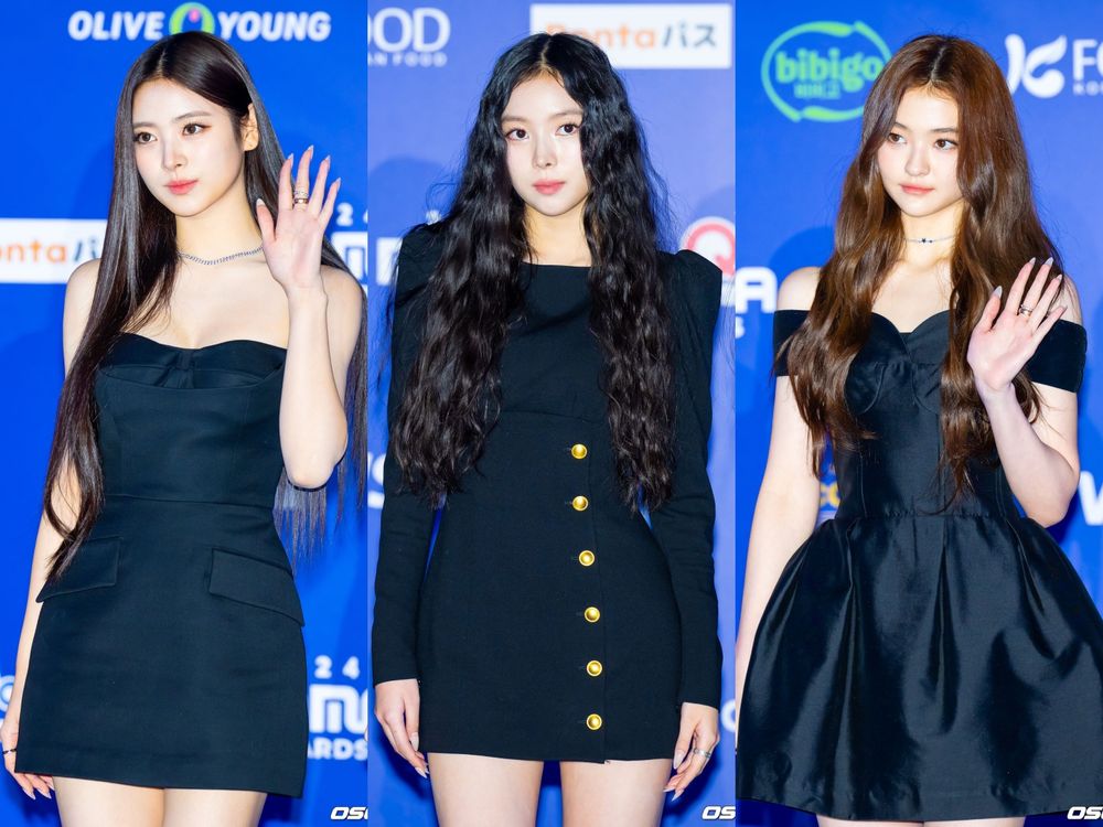 2024MAMA紅毯女神直擊！Karina、Winter「黑洋裝＋亮髮色」艷冠群芳、薇娟黃金馬甲，也太性感！-3