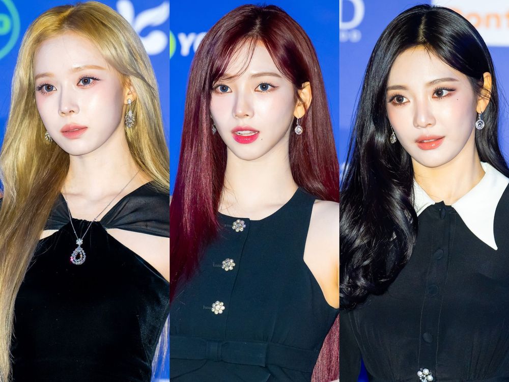 2024MAMA紅毯女神直擊！Karina、Winter「黑洋裝＋亮髮色」艷冠群芳、薇娟黃金馬甲，也太性感！-8