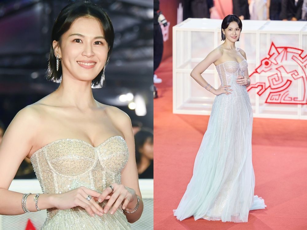 金馬61紅毯兩大女神！曾沛慈低胸有料身材藏不住、林嘉欣46歲臉緊緻到誇張！-8