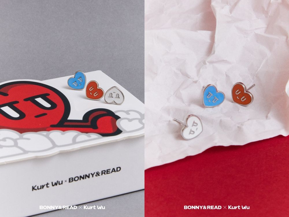  女生最愛平價飾品BONNY&READ聯名來了！厭世愛心「Kurt」小耳環、戒指超可愛！-6