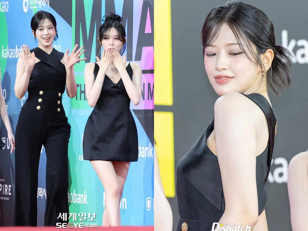 2024韓國MMA紅毯女神出爐！張員瑛、Karina性感全黑PK，舒華禮服上身胸前一片雪白、透露「新金主爸爸」？-12