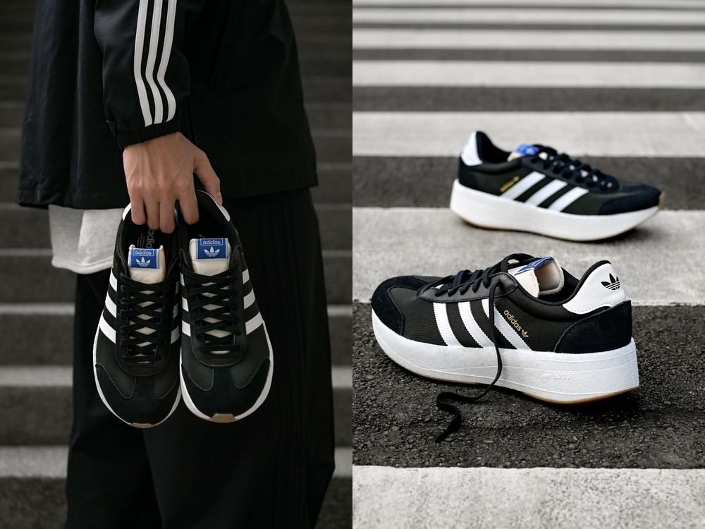 samba勁敵要來了！？adidas新款復古鞋「Q彈厚底球鞋」一穿上腿變超細！-4