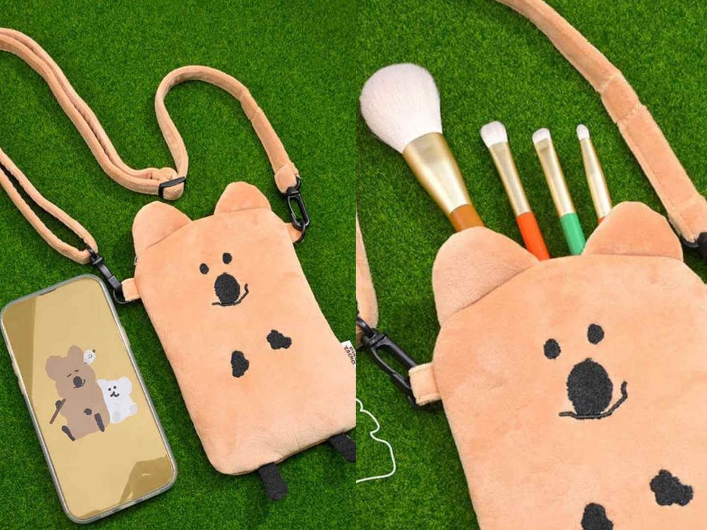 屈臣氏獨賣矮袋鼠美妝用具！立體Quokka蜜粉刷、BOBO棉花糖粉撲...，買刷具送毛絨化妝包！-10