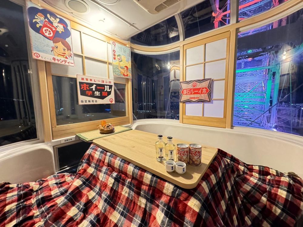 搭摩天輪也能超溫暖！OSAKA WHEEL限時打造「天空暖桌摩天輪」、經典暖桌+暖呼呼關東煮超爆療癒！-3