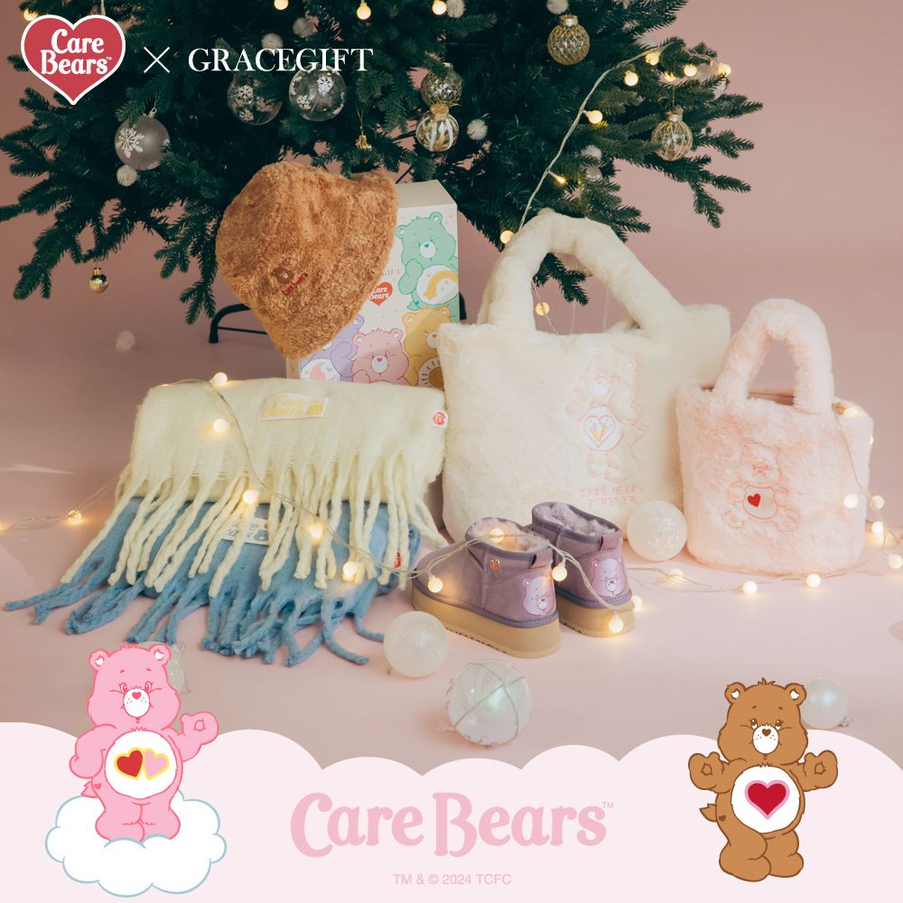 GraceGift最新一波Care Bears聯名！熊熊「毛毛雪靴、托特包」可愛到想全包回家！-3