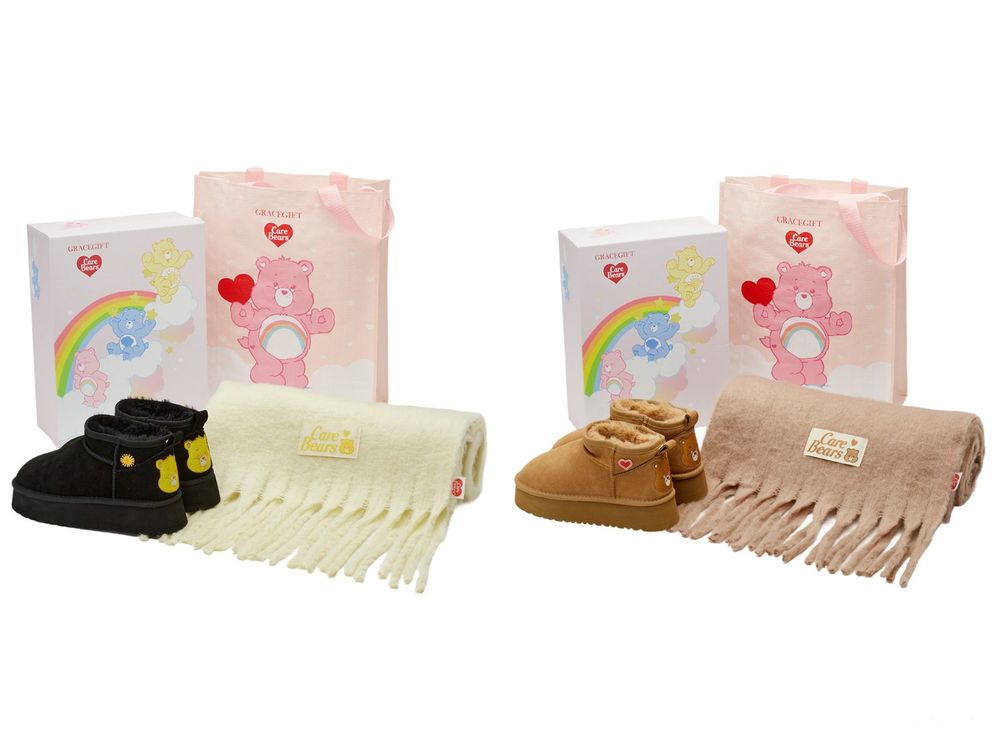 GraceGift最新一波Care Bears聯名！熊熊「毛毛雪靴、托特包」可愛到想全包回家！-7