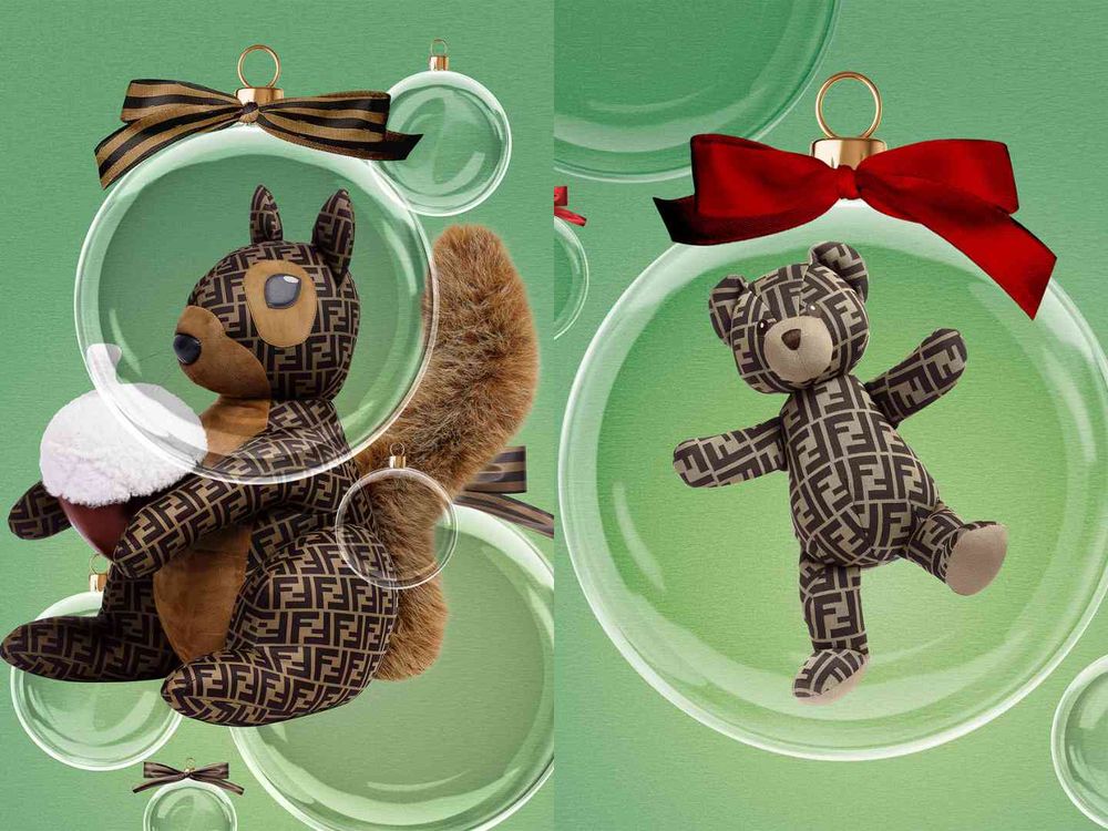 2025新年聖誕禮物有著落了！FENDI老花松鼠可愛到瘋掉、還有糖果、披薩包包掛飾！-3