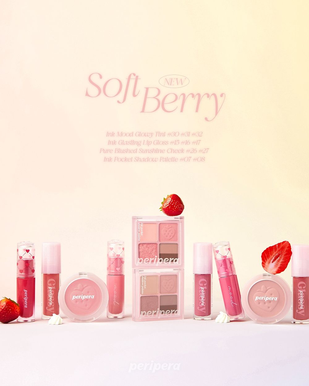 peripera 2025限量草莓春妝上市！NCT道英、廷祐詮釋嘟翹草莓唇、莓果粉霧頰、立體珊瑚粉眼影，又甜又夢幻！-4