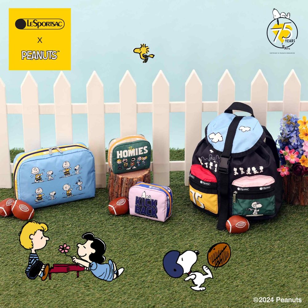 史努比控瘋掉！LeSportsac X Peanuts聯名系列「化妝包、後揹包」錢包撐不住啦！-2