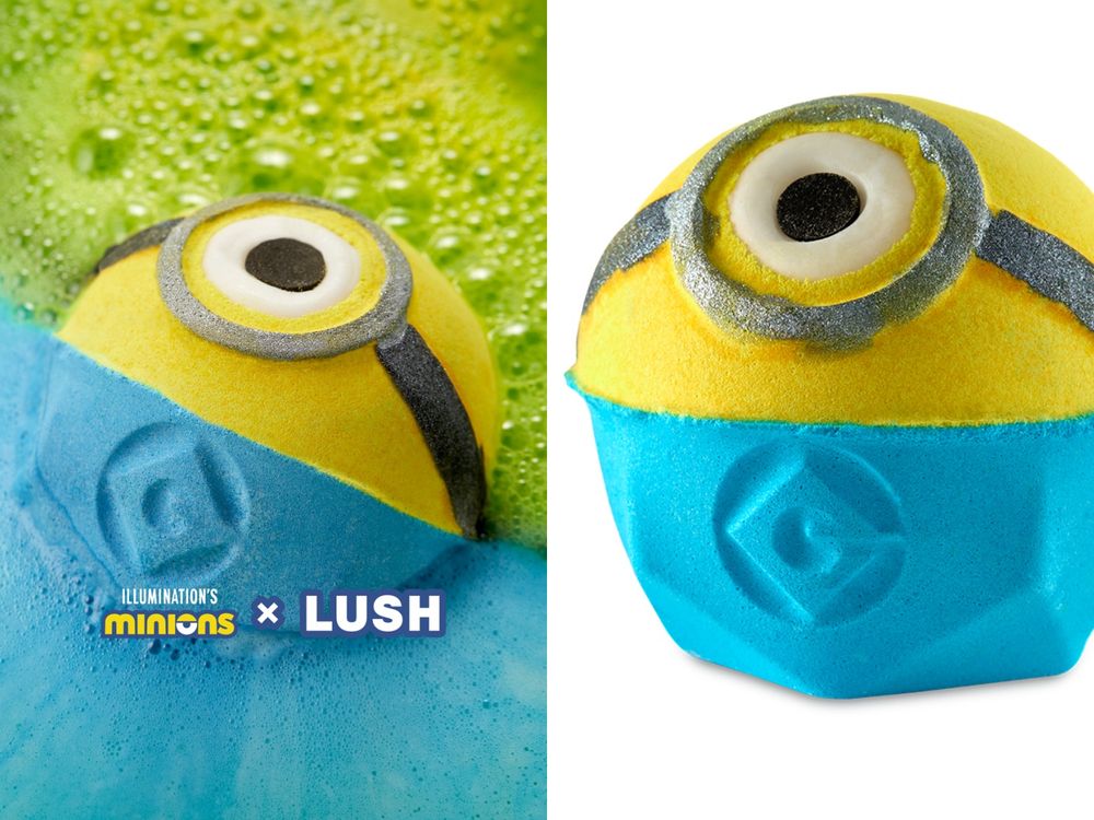 小小兵Minions x LUSH 限定聯名系列開賣！汽泡彈、眼罩眼膜、香蕉沐浴乳...，被可愛暈了！-13