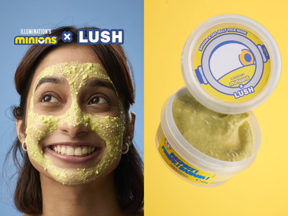 小小兵Minions x LUSH 限定聯名系列開賣！汽泡彈、眼罩眼膜、香蕉沐浴乳...，被可愛暈了！-11