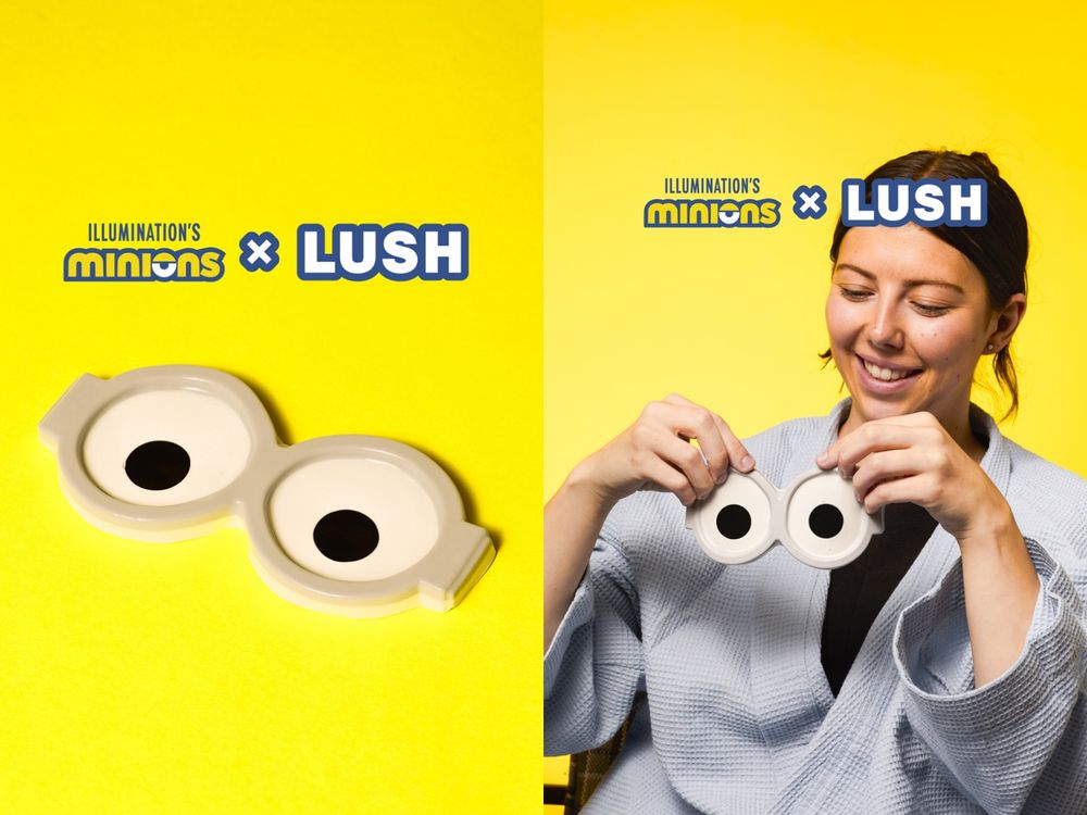 小小兵Minions x LUSH 限定聯名系列開賣！汽泡彈、眼罩眼膜、香蕉沐浴乳...，被可愛暈了！-12