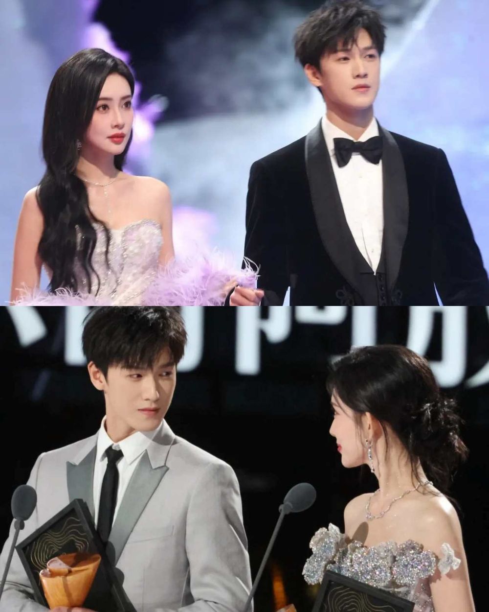 2024星光大賞兩大人氣CP合體！丁禹兮衝上台接虞書欣全場嗨，孟子義李昀銳甜蜜熱聊整晚，網友喊：是不是忘記官宣了！-3