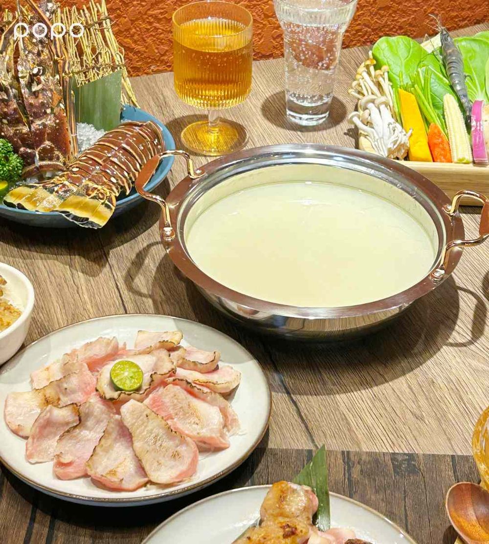 肥美龍蝦免費吃！樂崎火鍋象山店限定「蒜味雞白湯」爆濃療癒必點、還吃得到師園鹽酥雞太幸福！-4