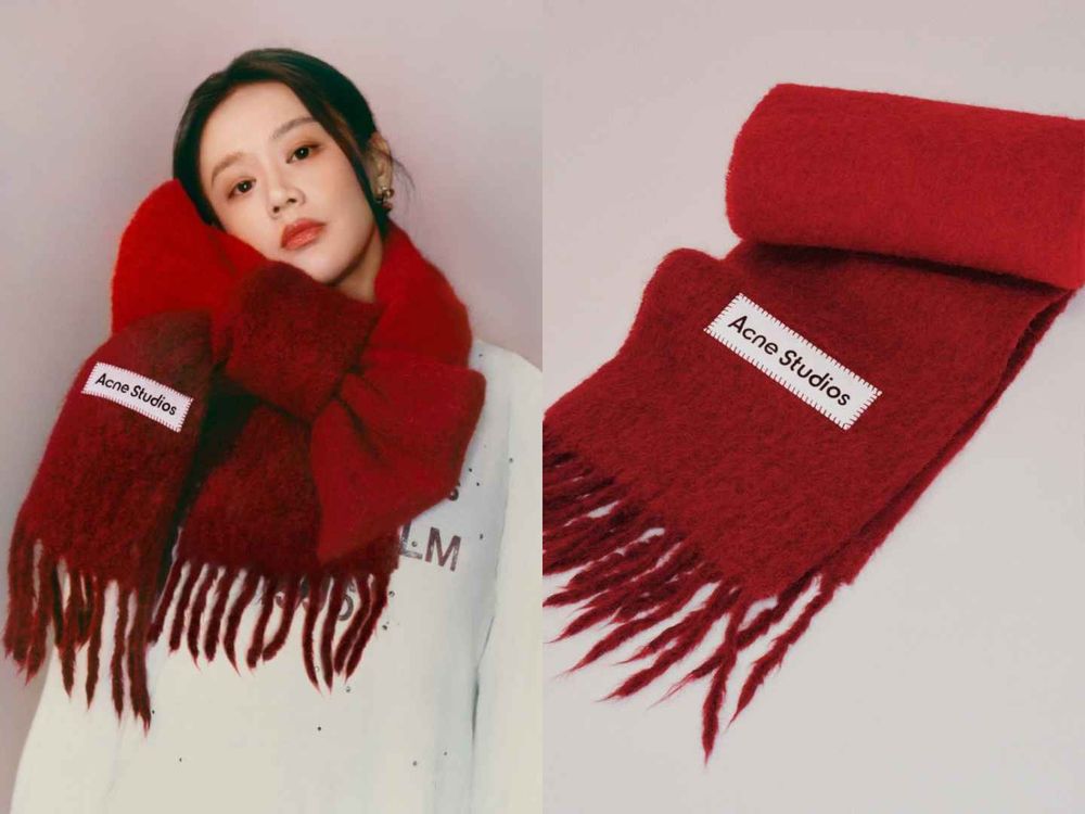 韓星愛牌Acne Studios必買新品出爐！開運紅色圍巾、保齡球包質感女生都買了！-7