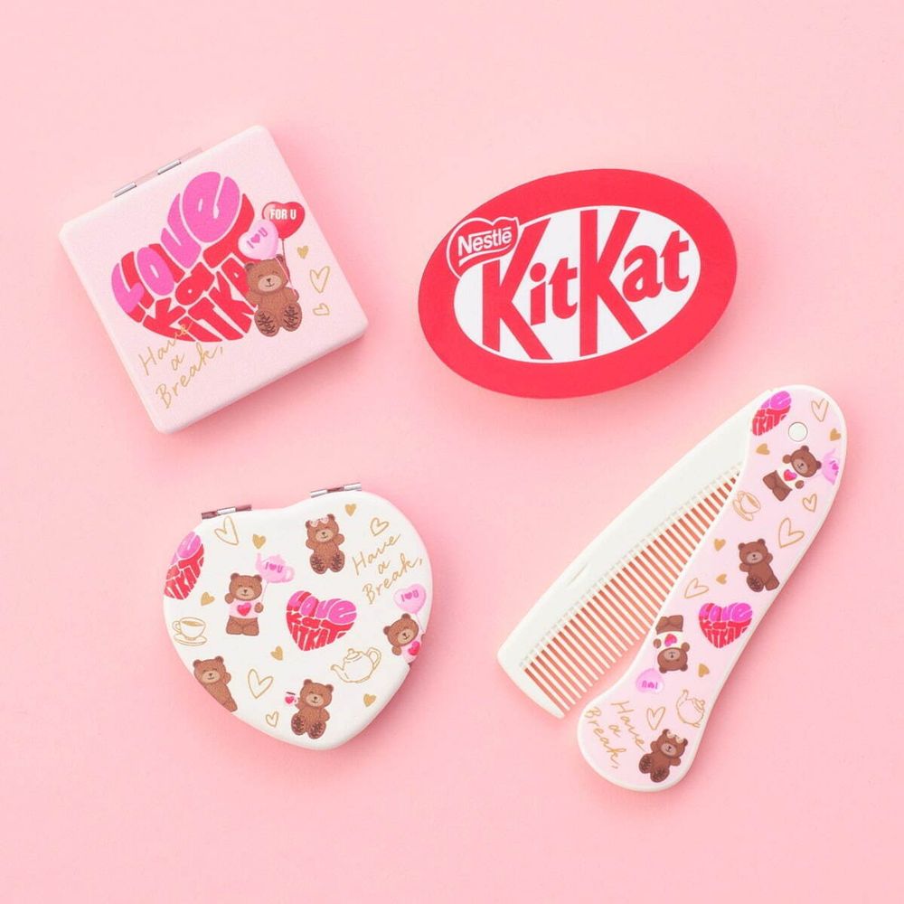 2025情人節禮物推薦！Kitkat聯名「巧克力色愛心小熊絨毛吊飾、玩偶」可愛爆棚，這天開賣！-6