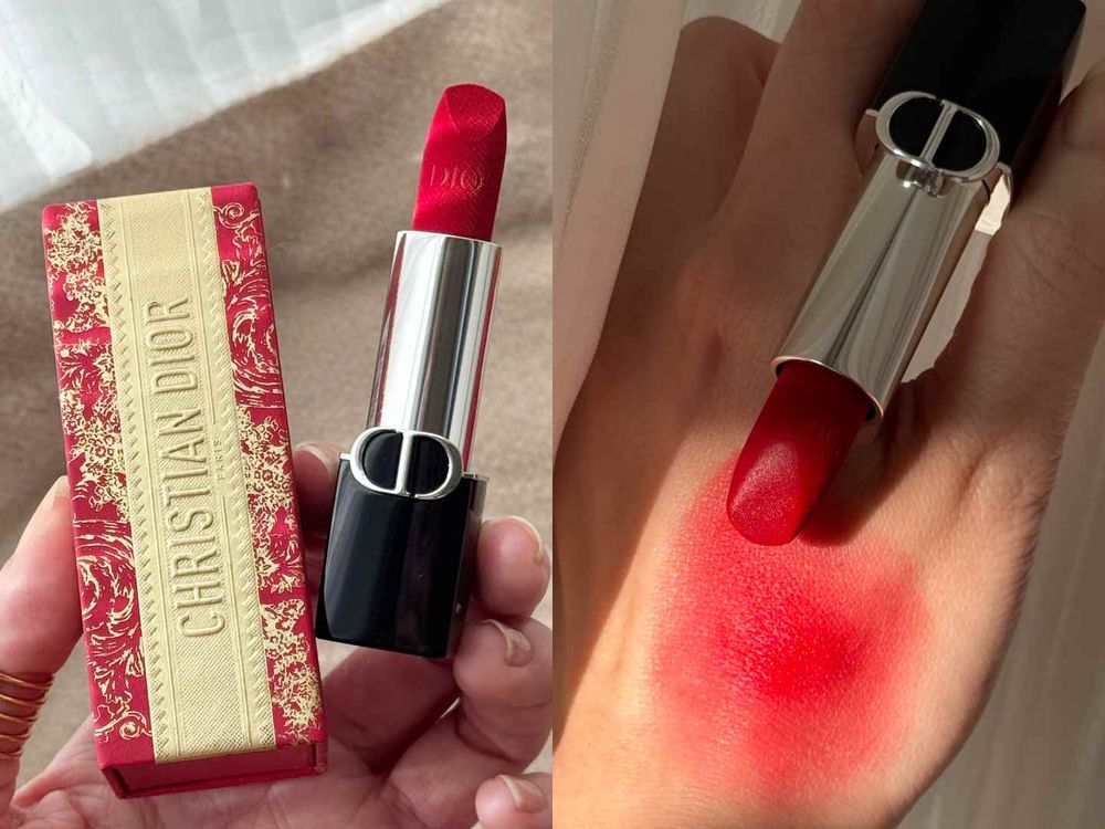 2025新年紅色精品唇膏推薦！DIOR、PRADA、CELINE...，模擬高訂布料質地、高級奢牌香氣，細節太優雅！-6