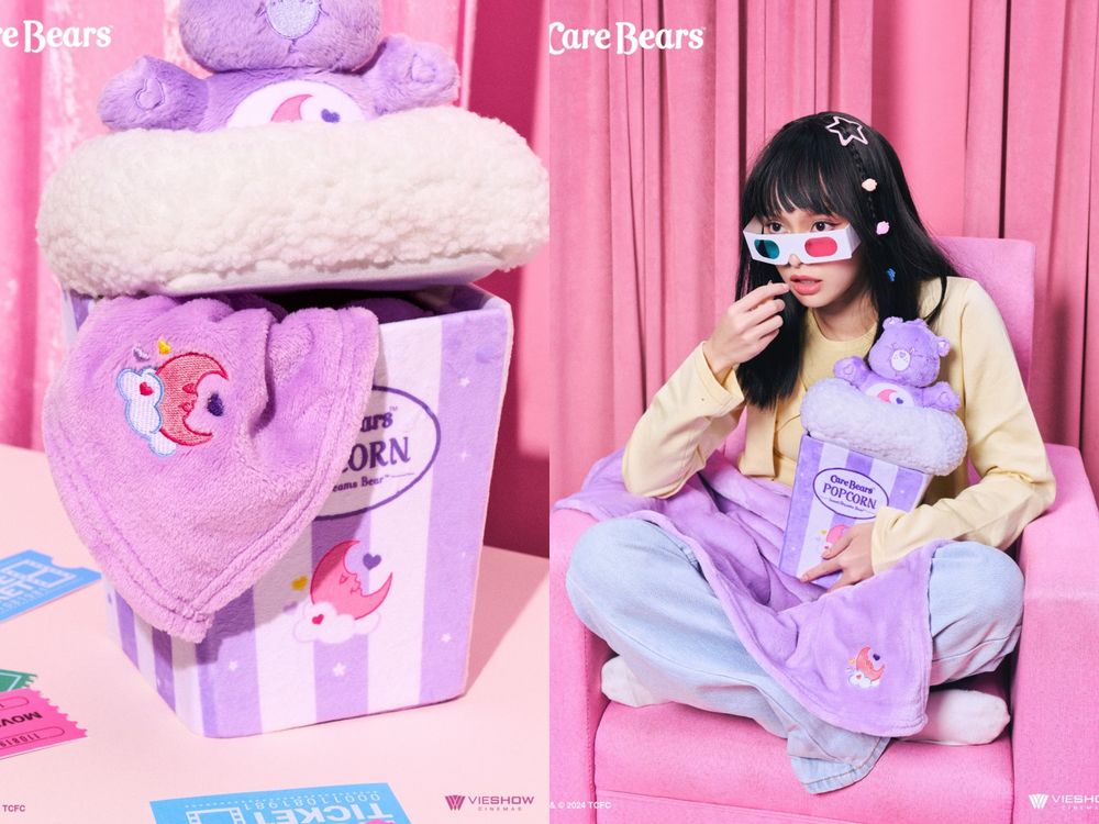 可愛到發瘋瘋！威秀影城限定Care Bears「彩虹熊毛絨杯套、爆米花桶毛毯」這天開賣！-5