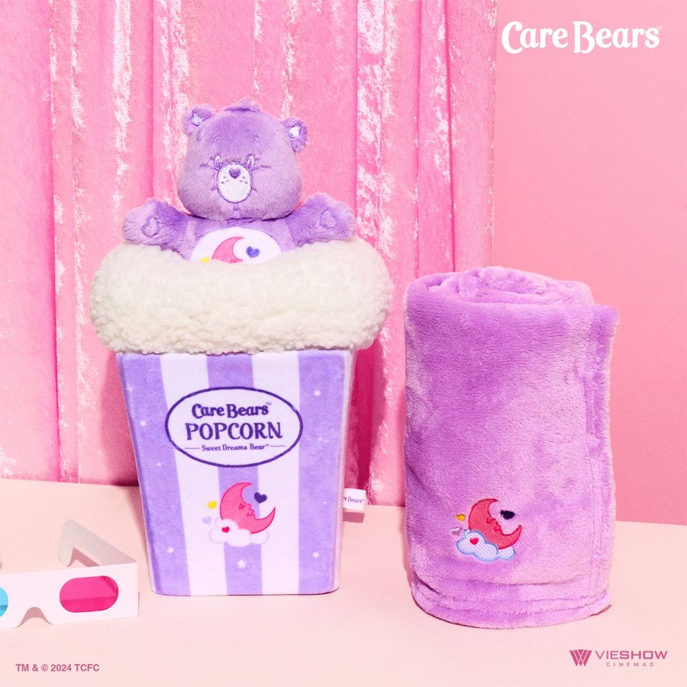 可愛到發瘋瘋！威秀影城限定Care Bears「彩虹熊毛絨杯套、爆米花桶毛毯」這天開賣！-16