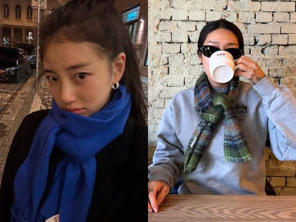 日韓女生都這樣圍！7種超簡單「冬天圍巾綁法」教學！蝴蝶結圍法一秒小臉、快通通學起來！-11