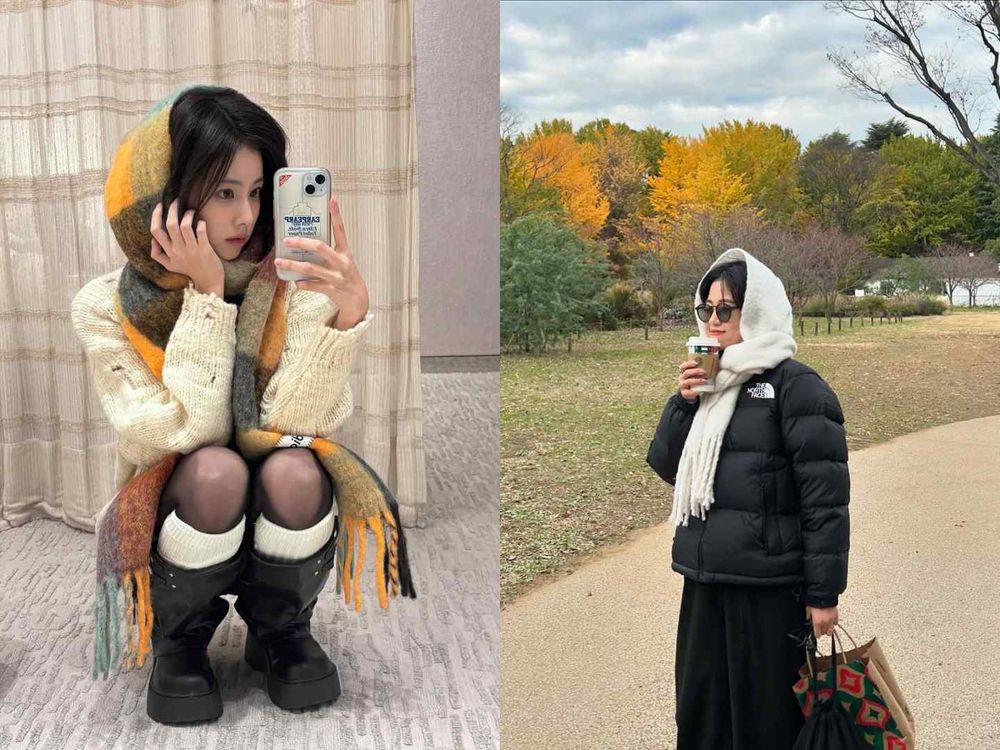 日韓女生都這樣圍！7種超簡單「冬天圍巾綁法」教學！蝴蝶結圍法一秒小臉、快通通學起來！-15