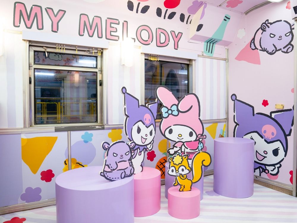 環島之星三麗鷗主題列車來了！超Q美樂蒂粉紅車身、酷洛米、布丁狗彩繪車廂必打卡亮點一次看！-4