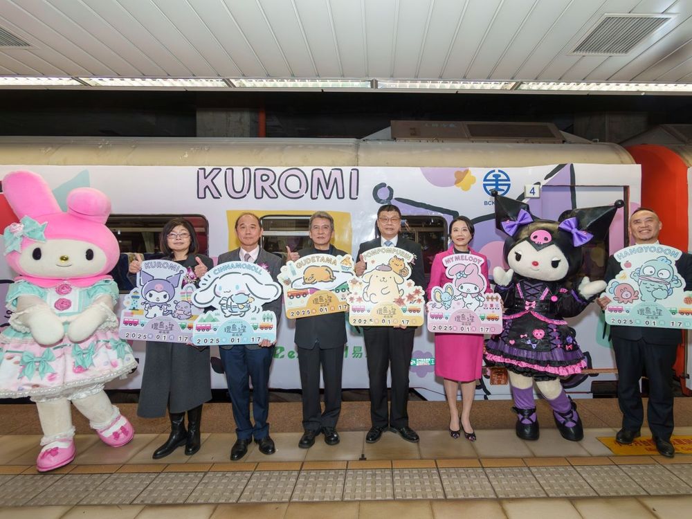 環島之星三麗鷗主題列車來了！超Q美樂蒂粉紅車身、酷洛米、布丁狗彩繪車廂必打卡亮點一次看！-8