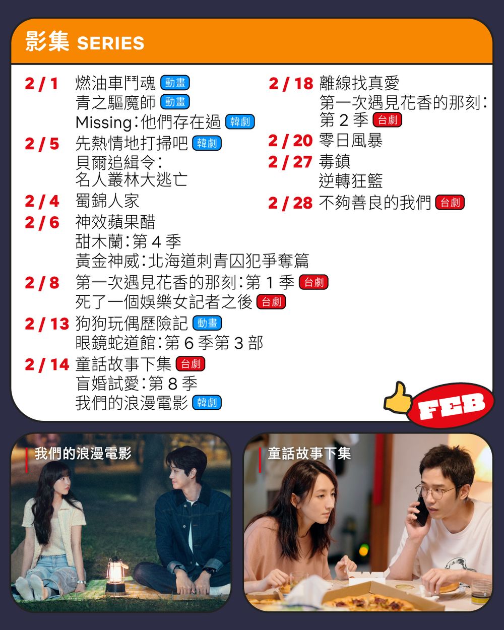 2月Netflix上線影劇片單公開！劉以豪柯佳嬿《童話故事下集》、崔宇植朴寶英《我們的浪漫電影》情人節浪漫開播！-3