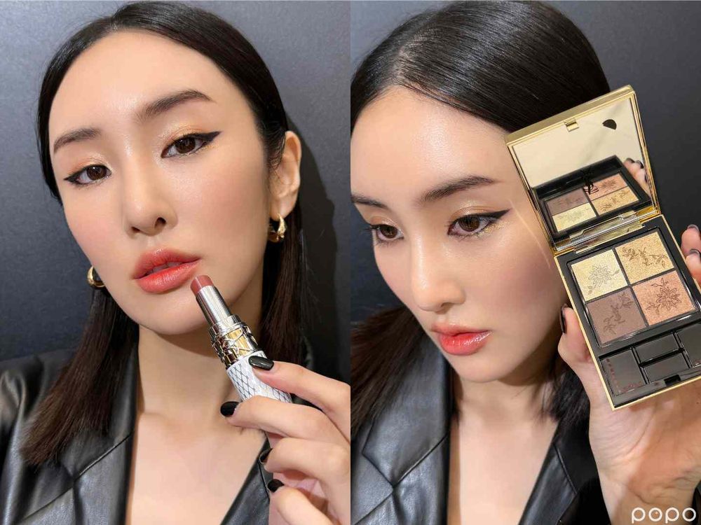 YSL年末放大招！2024聖誕倒數月曆、迷你唇膏禮盒，聖誕限定彩妝換上金奢蕾絲包裝、美到捨不得用！-18