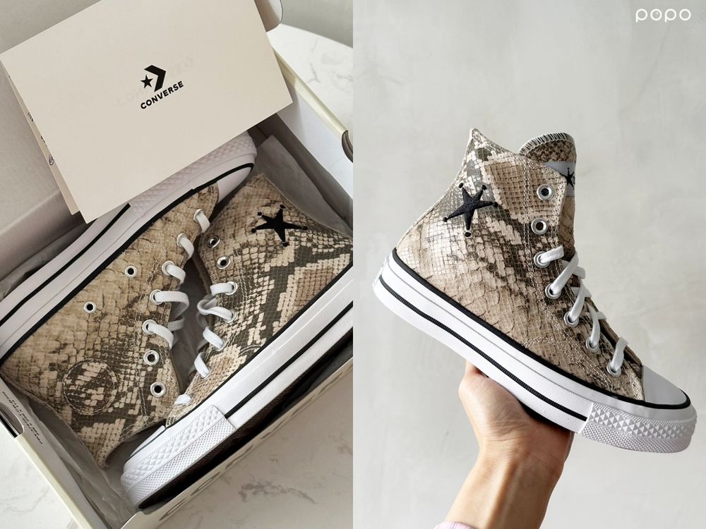 Converse放大絕！Stussy聯名球鞋「皮革奶油蛇紋」有這一雙瞬間穿出精品感！-1