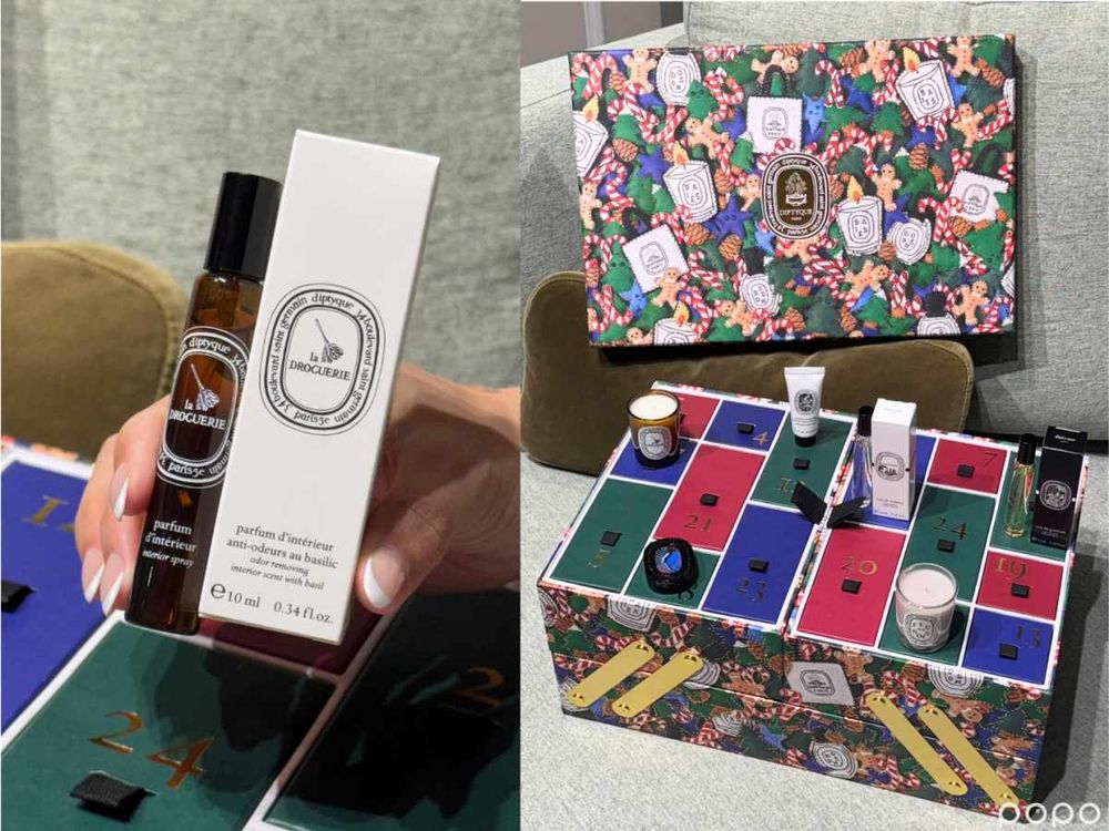 Diptyque必收2024聖誕倒數月曆！肌膚之華、杜桑、紙染之水都有，行李箱階梯設計、太夢幻了！-16