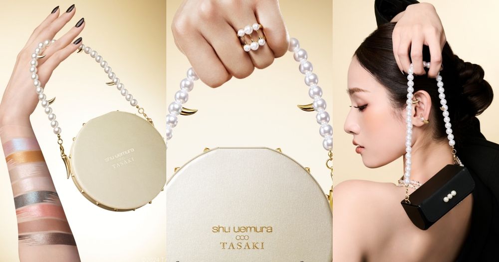 優雅與叛逆的結合！植村秀攜手高奢珠寶「TASAKI」限量聯名彩妝，珍珠手提眼影盤必搶珍品！-1