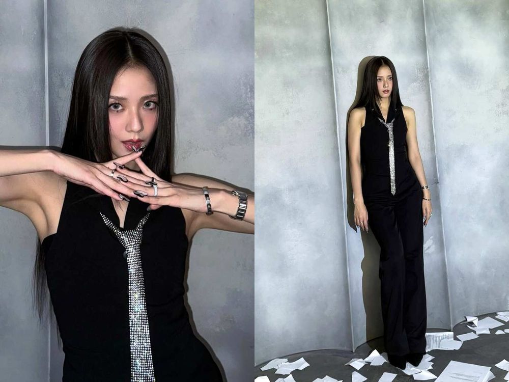 Jisoo新歌狂換6套造型曝光！化身女特務、辦公室OL、平瀏海那套根本「人間富江」！-6
