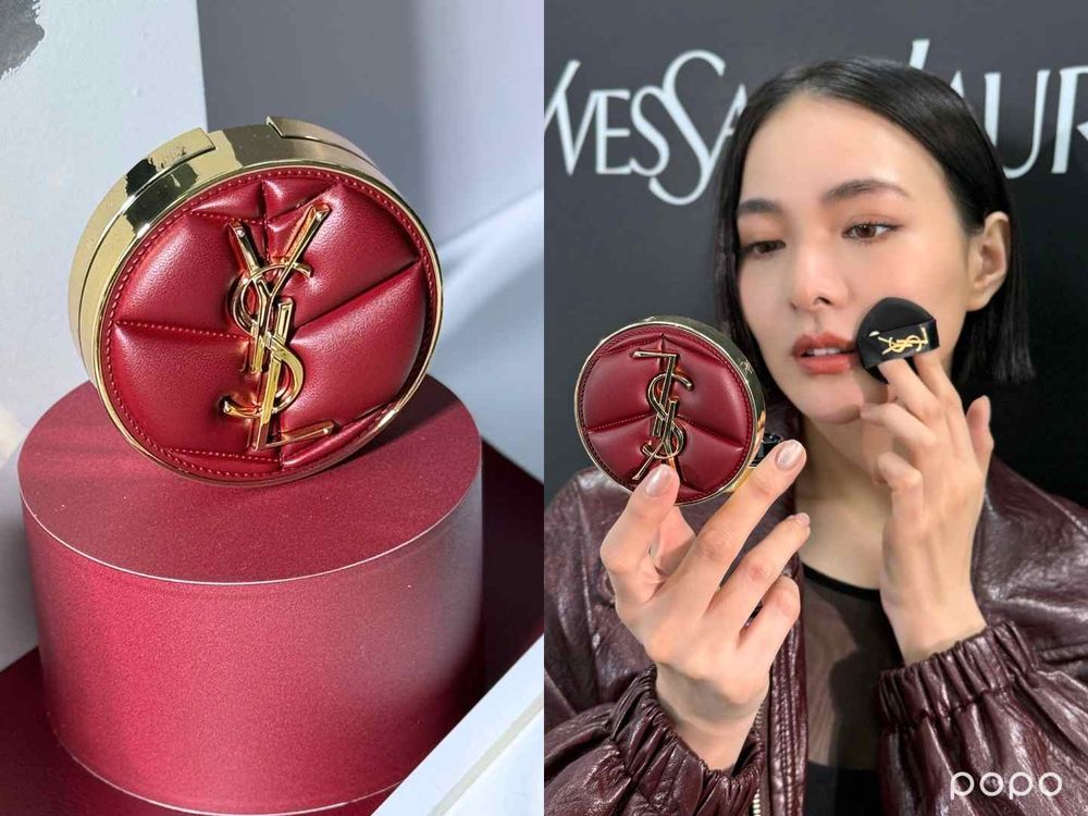 Rosé同款雲朵包化身氣墊粉餅！YSL「雲朵皮革限量版」澎軟高奢外觀＋絕美柔霧光底妝，拍上一秒淪陷！-3