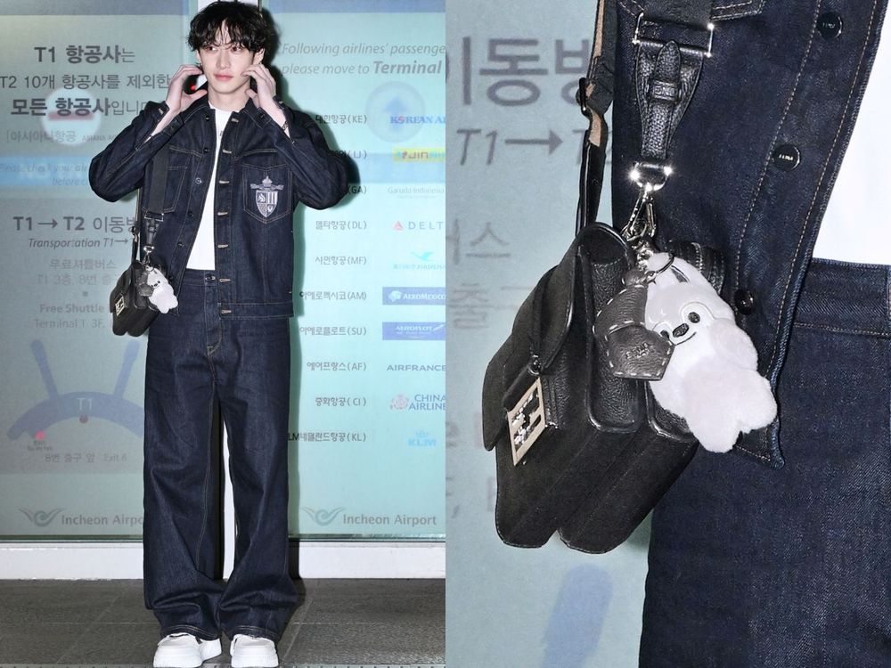 Fendi小王子出任務！SKZ方燦「捲毛狼髮+超狂頭身比」帥到不給人活！小狼吊飾太可愛！-6