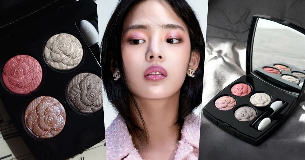 2025最奢華NJ Minji同款眼妝！CHANEL「山茶花限量眼影盤」偏光紫米、莓紅色...，雙眼美成精品！-1