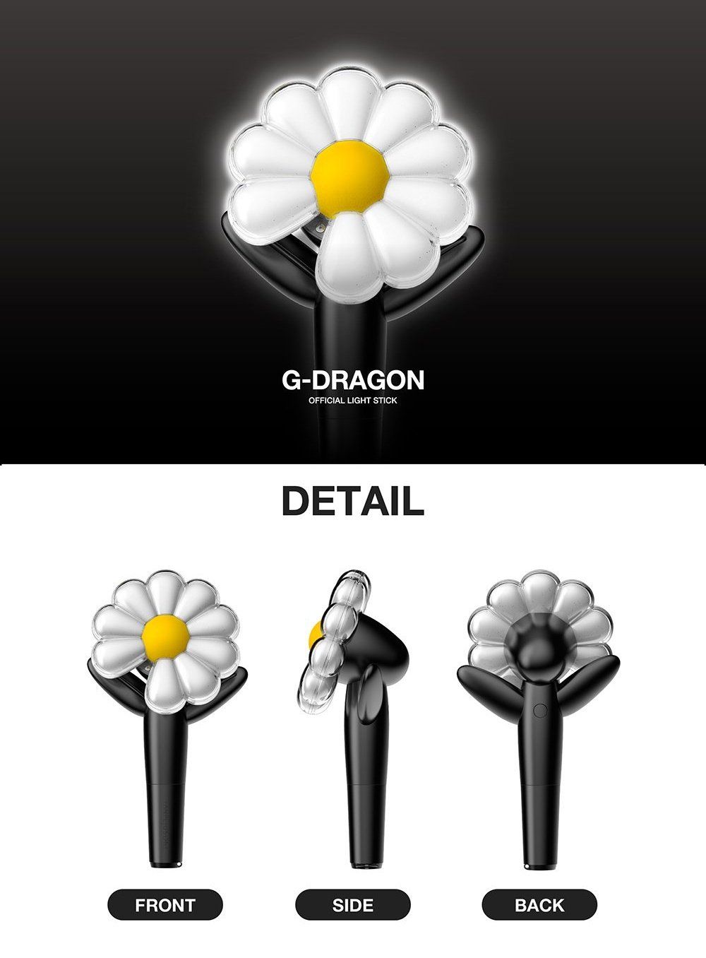 GD權志龍手燈發售，價錢超親民！「小雛菊花盆」可變換7種燈光，G-Dragon應援周邊一次看！-7