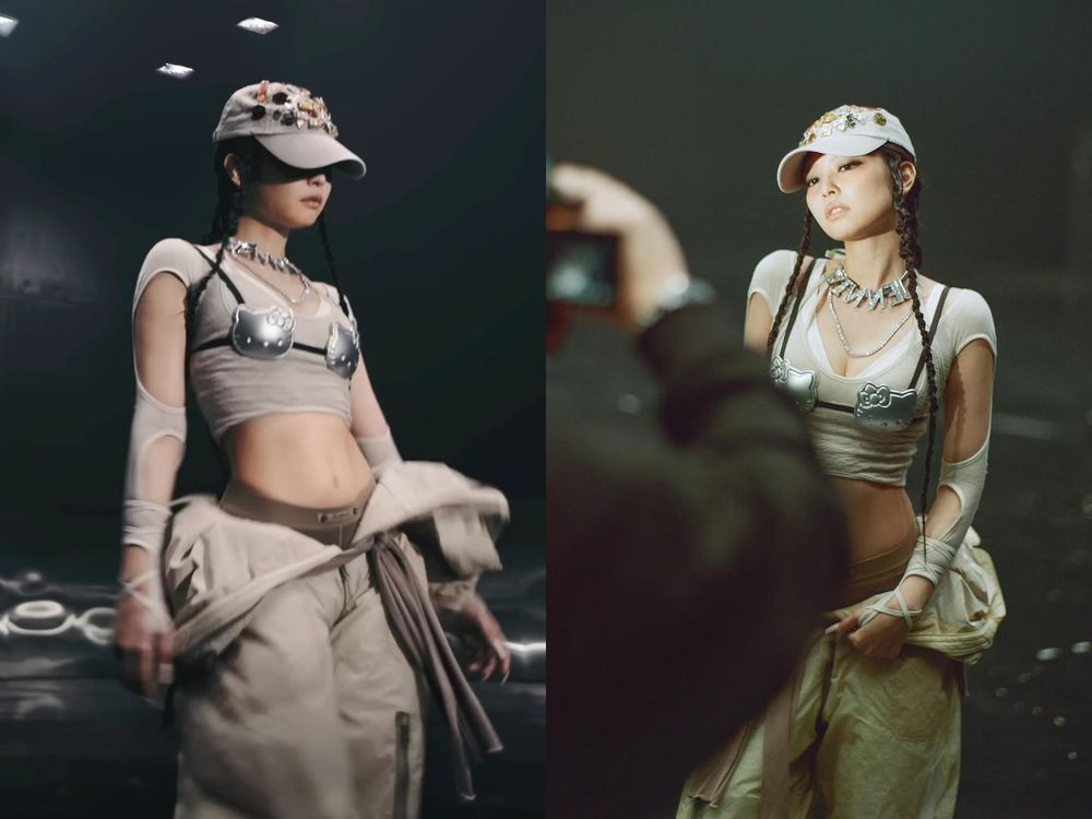 Jennie新歌MV「凱蒂貓內衣」找到了！6套打歌造型一次看、內褲邊外露辣翻天！-3