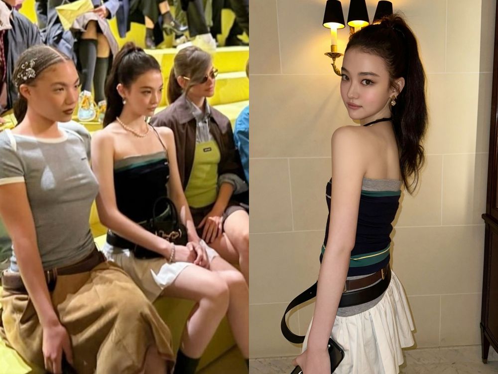 女團神顏都在Miu Miu大秀了！張員瑛西部牛仔風辣翻全場、Momo漫畫腰臀比美到誇張！-2