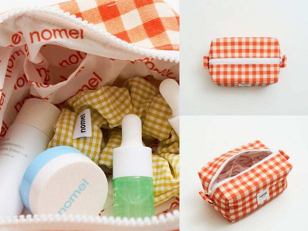 SEPHORA首家台灣美妝品牌！nomel全新生活支線「cozy lemon」大安門市慵懶上市，胖胖格紋化妝包必收！-8