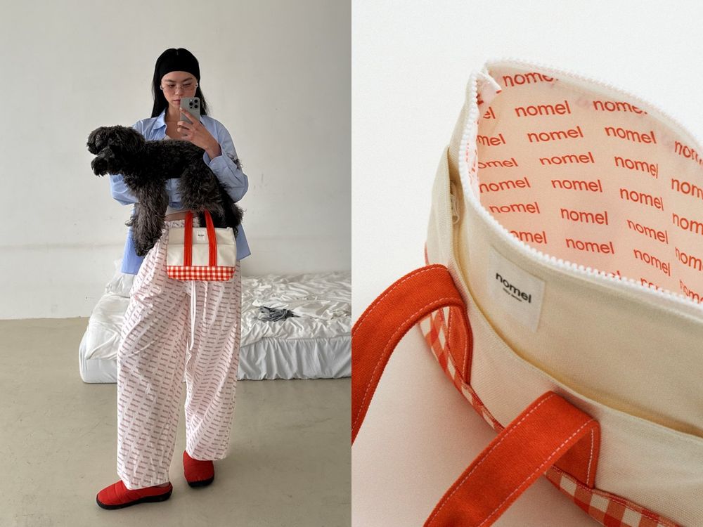 SEPHORA首家台灣美妝品牌！nomel全新生活支線「cozy lemon」大安門市慵懶上市，胖胖格紋化妝包必收！-2