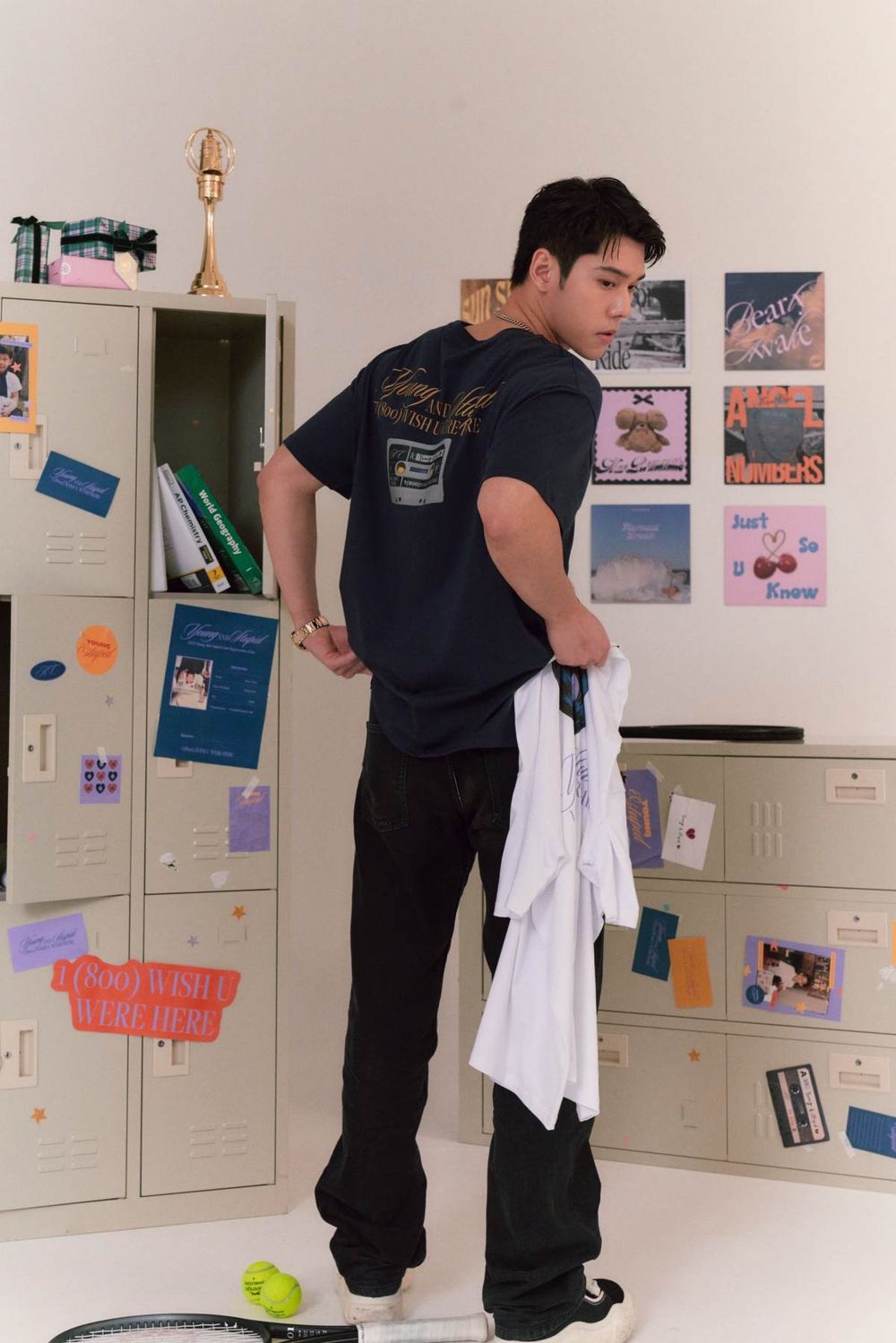 SQUAREBEAR和AC周予天聯名！復古T恤打造「高級版情侶穿搭」好看到想包色！-9