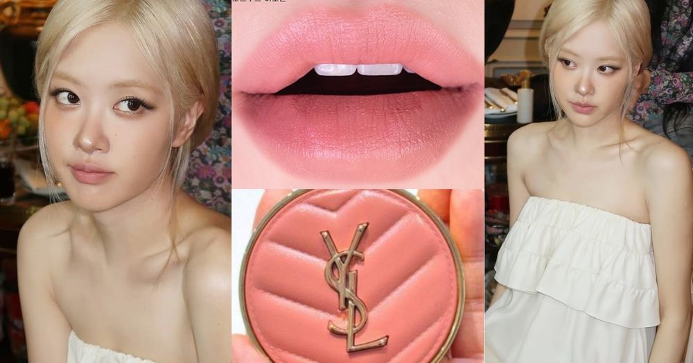 YSL品牌大使Rosé巴黎大秀同款彩妝！裸杏玫瑰薄霧唇、煙染珊瑚粉頰、光感女神底妝，最美色號都找到了！-1