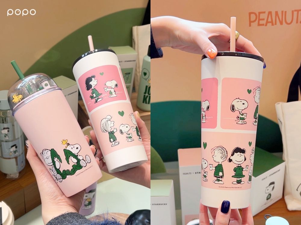 星巴克跟史努比聯名了！萌炸史努比大頭隨行杯、馬克杯全都超欠買，史努比可可星冰樂同步開賣！-6