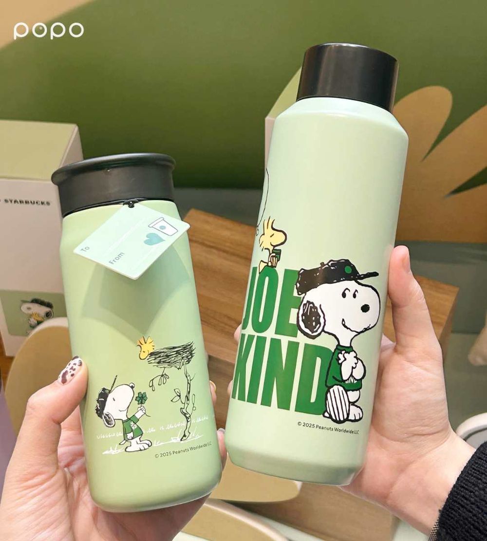 星巴克跟史努比聯名了！萌炸史努比大頭隨行杯、馬克杯全都超欠買，史努比可可星冰樂同步開賣！-11