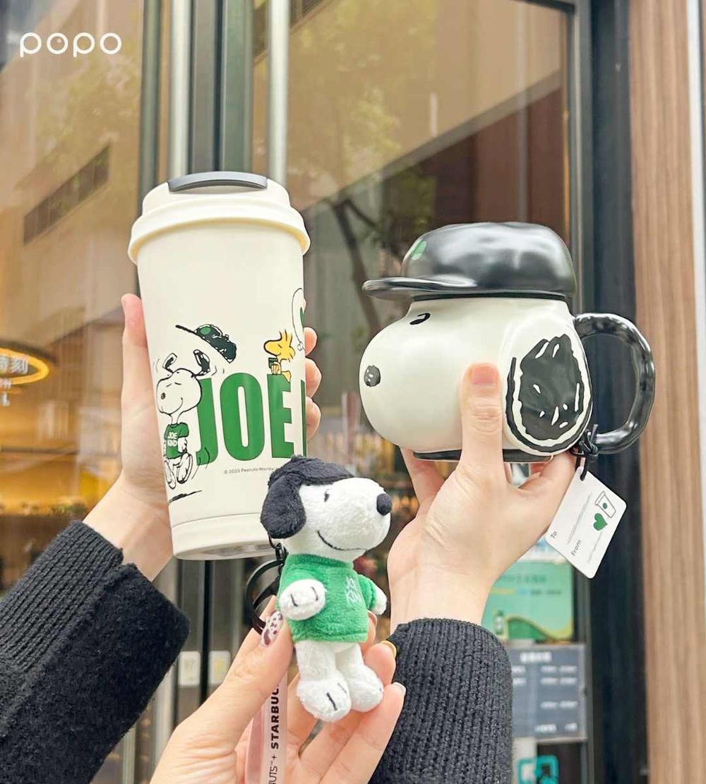 星巴克跟史努比聯名了！萌炸史努比大頭隨行杯、馬克杯全都超欠買，史努比可可星冰樂同步開賣！-22