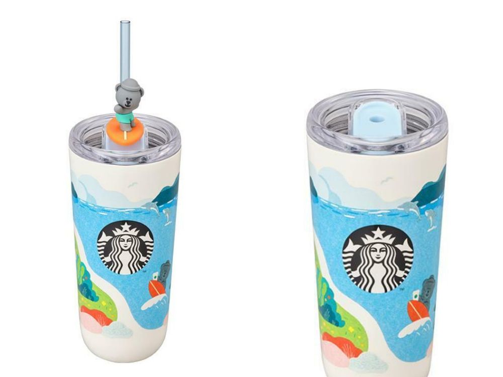 韓國星巴克必買濟州島限定新品來了！Q翻「石頭小熊馬克杯、衝浪小熊吸管水杯」這天開賣！-6