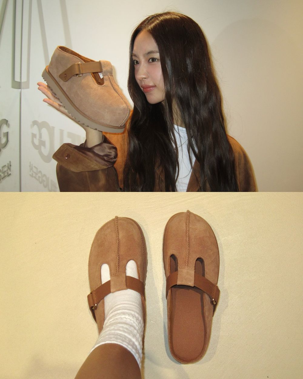 韓國女生都買了！UGG爆款「厚底木屐鞋」兩段式增高、一穿上腿看起來又細又直！-3