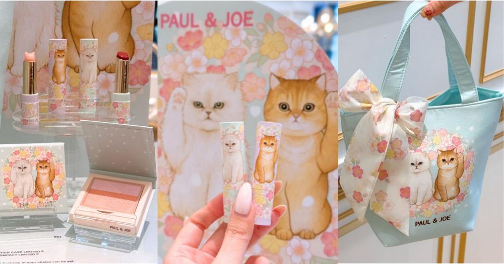 2025最夢幻夏季彩妝發表！PAUL & JOE夏限定彩殼曝光，櫻花樹下萌貓化身招財貓，是帶來好運的寓意！-1