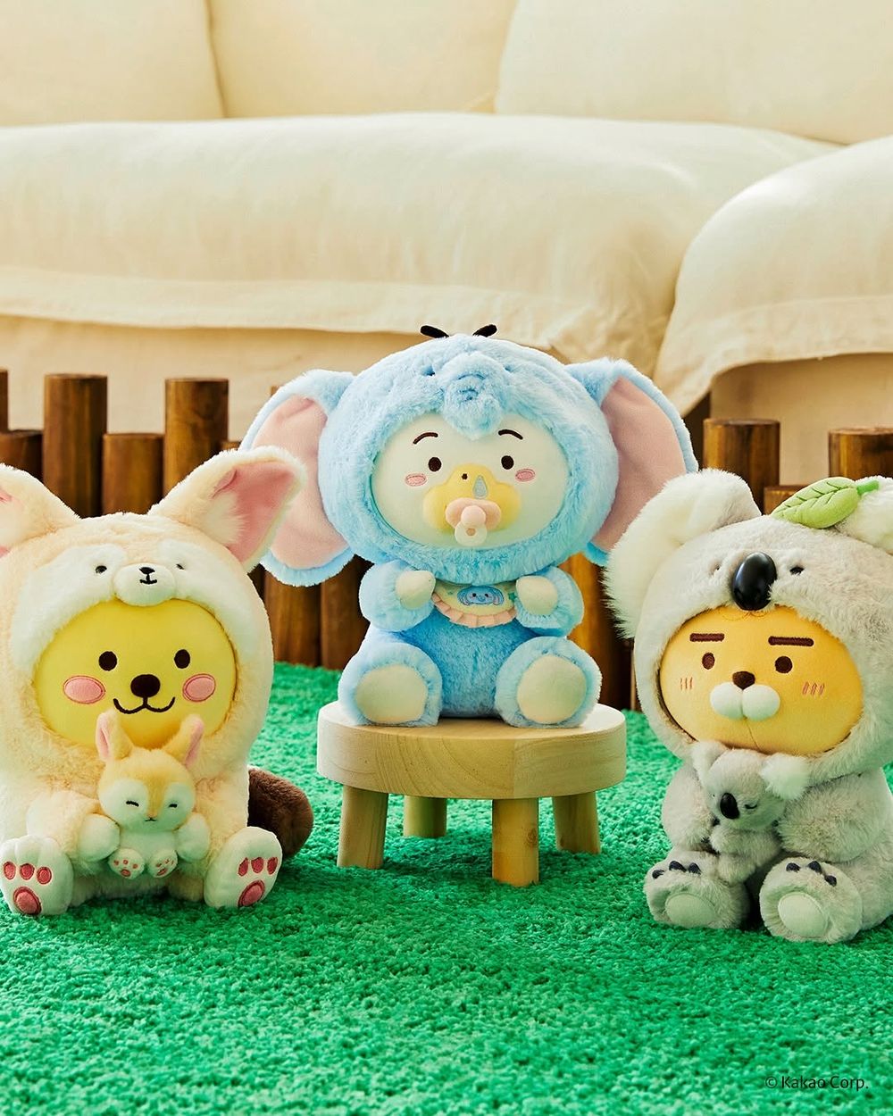 2025韓國旅遊必買！Kakao Friends動物園系列「無尾熊萊恩、浣熊春植玩偶」可愛到發瘋瘋！-7